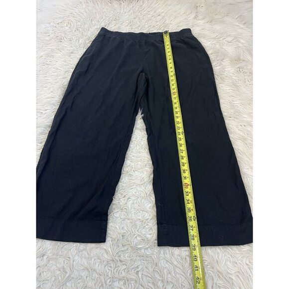 Old Navy Womens XL Black High Rise Wide Leg Linen  Blend Elastic Pull On Pants - Picture 3 of 10